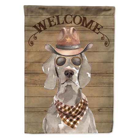 Carolines Treasures 28 x 0.01 x 40 in. Weimaraner Country Dog Flag Canvas House Size CK6372CHF